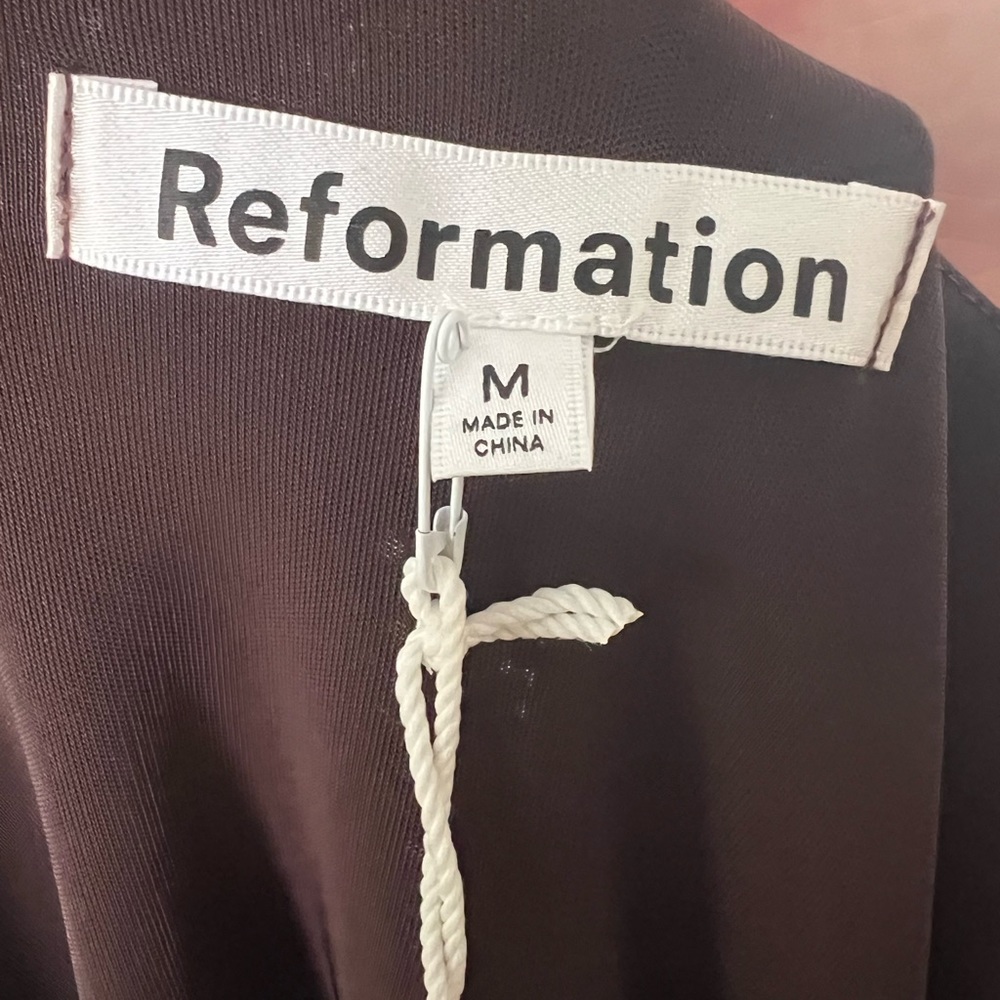 Reformation Chocolate Brown Bias Slip Gown - Picture 6 of 7
